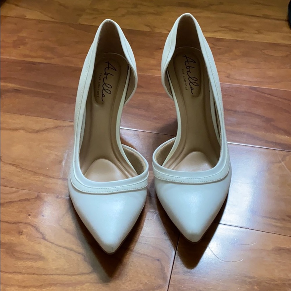 Abella White Heels
